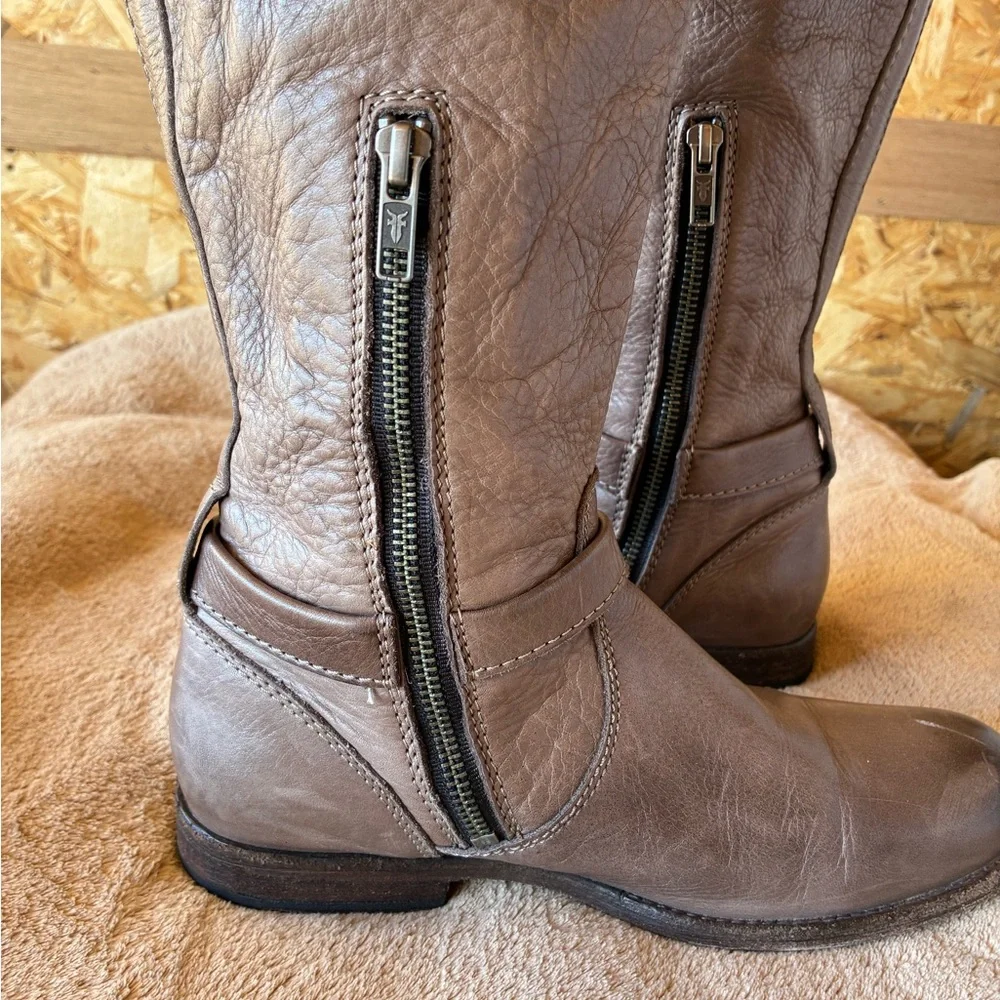 FRYE Phillip Riding EQUESTRIAN Leather Knee High Rider Boots Size 8